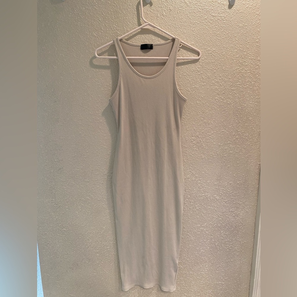Cream Sleeveless Dress